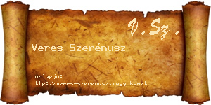 Veres Szerénusz névjegykártya